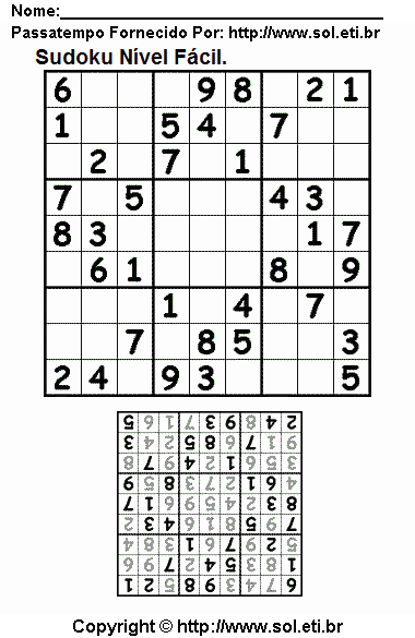 Sudoku Para Imprimir Com Respostas 319