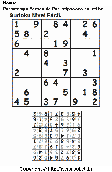 Sudoku Para Imprimir Com Respostas 325