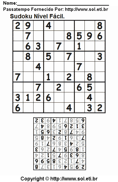 Sudoku Para Imprimir Com Respostas 327