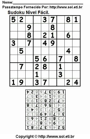 Sudoku Para Imprimir Com Respostas 33
