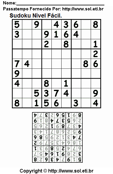 Sudoku Para Imprimir Com Respostas 330