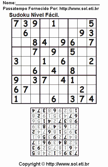 Sudoku Para Imprimir Com Respostas 336