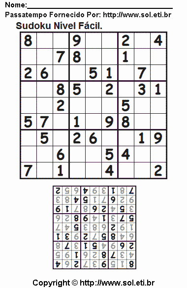 Sudoku Para Imprimir Com Respostas 339