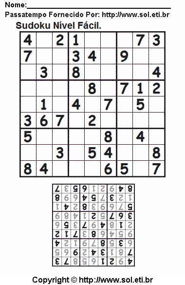 Sudoku Para Imprimir Com Respostas 345