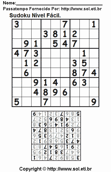 Sudoku Para Imprimir Com Respostas 348