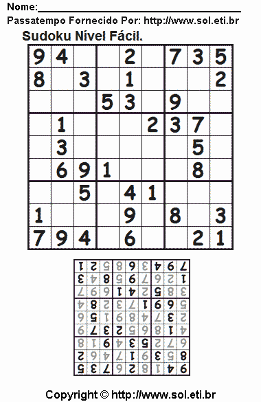 Sudoku Para Imprimir Com Respostas 351