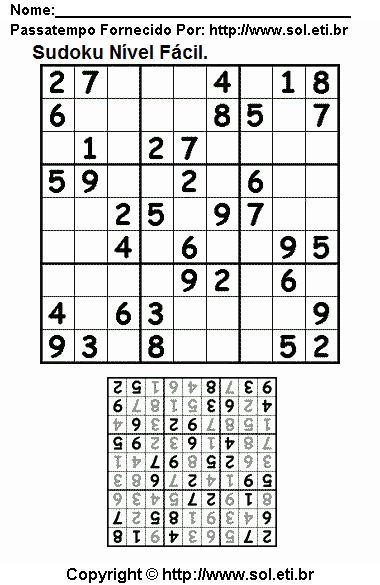 Sudoku Para Imprimir Com Respostas 36