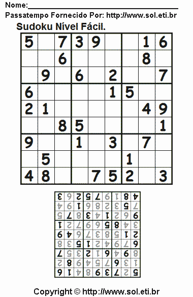 Sudoku Para Imprimir Com Respostas 366