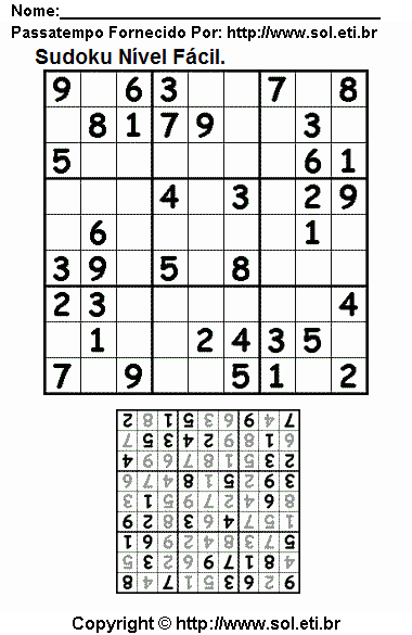 Sudoku Para Imprimir Com Respostas 37