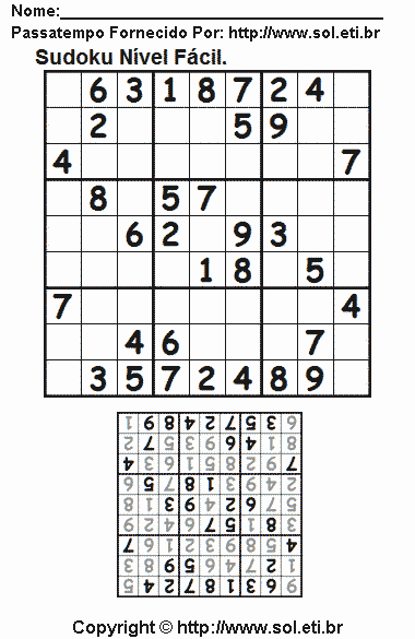 Sudoku Para Imprimir Com Respostas 377