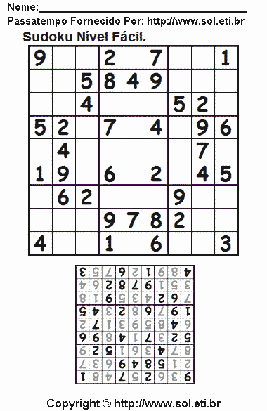 Sudoku Para Imprimir Com Respostas 380