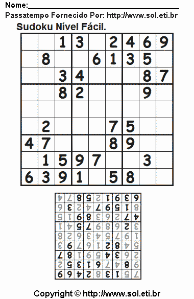 Sudoku Para Imprimir Com Respostas 383
