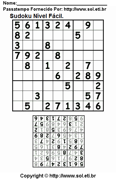 Sudoku Para Imprimir Com Respostas 386