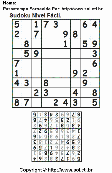 Sudoku Para Imprimir Com Respostas 387