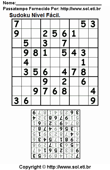 Sudoku Para Imprimir Com Respostas 39