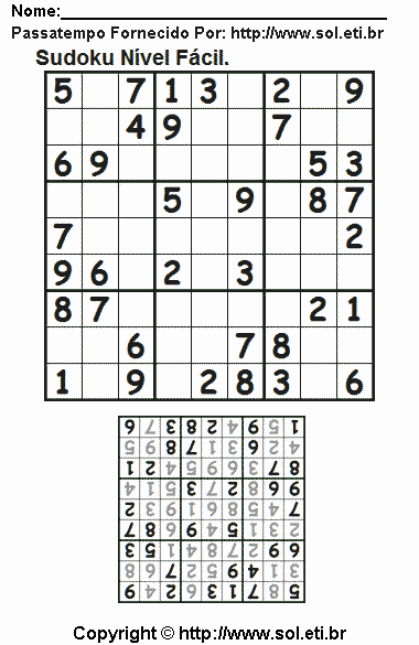 Sudoku Para Imprimir Com Respostas 394