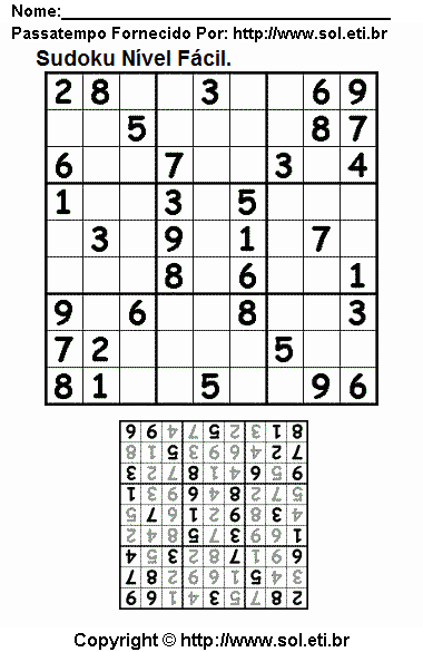 Sudoku Para Imprimir Com Respostas 397