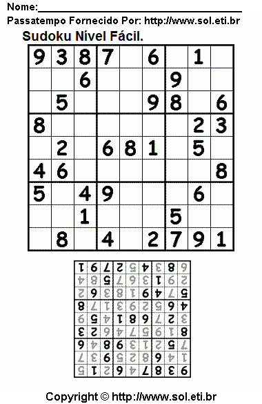Sudoku Para Imprimir Com Respostas 4