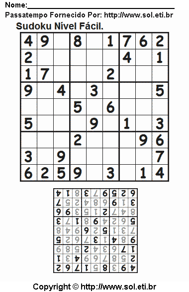 10 Atividades de Sudoku para imprimir  Sudoku para imprimir, Sudoku,  Atividades educativas