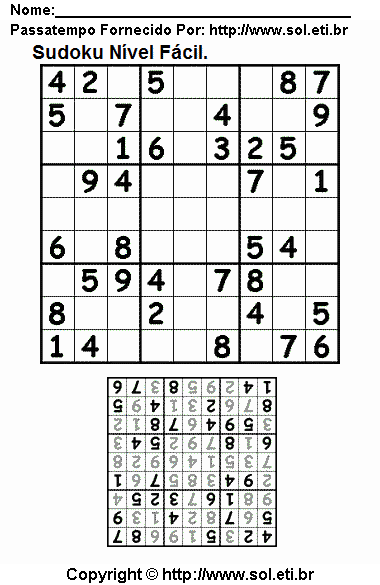 Sudoku Para Imprimir Com Respostas 46