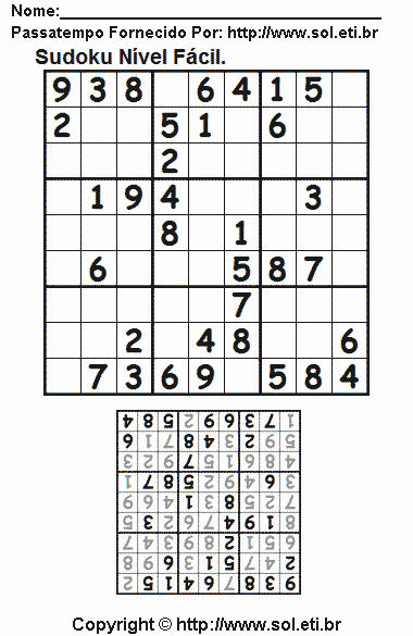 Sudoku Para Imprimir Com Respostas 474