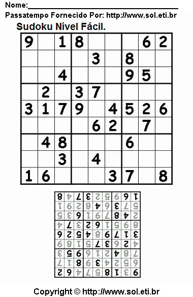 Sudoku Para Imprimir Com Respostas 51