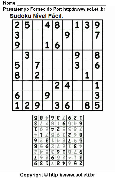 Sudoku Para Imprimir Com Respostas 52
