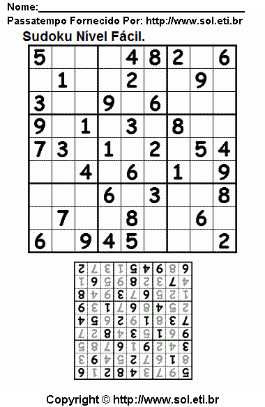 Sudoku Para Imprimir Com Respostas 56