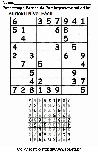 Divertindo com a Matemática: Sudoku