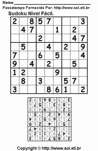 Sudoku Para Imprimir Com Respostas 638