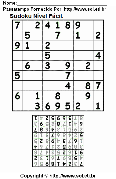Sudoku Para Imprimir Com Respostas 67
