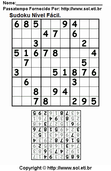 Sudoku Para Imprimir Com Respostas 7