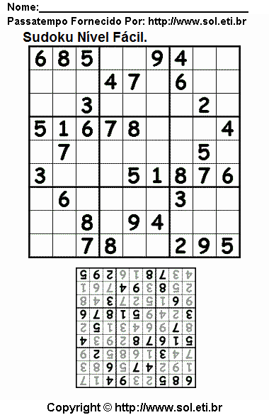 Atividades de Sudoku para 5º Ano –