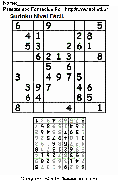 Sudoku Para Imprimir Com Respostas 73