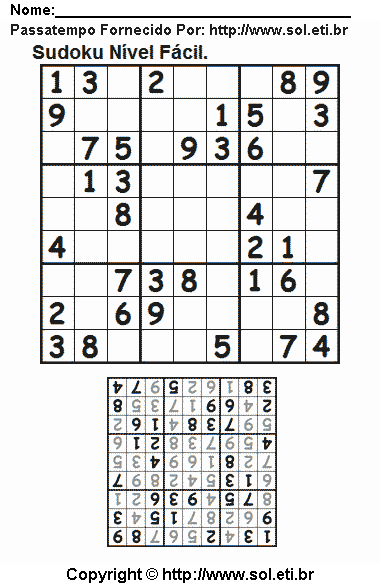 Sudoku Para Imprimir Com Respostas 754