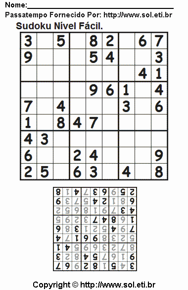 Sudoku Para Imprimir Com Respostas 757