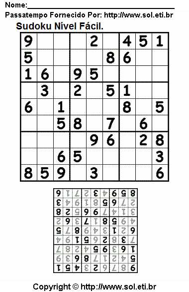 Sudoku Para Imprimir Com Respostas 76