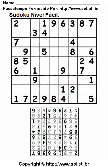 Sudoku Para Imprimir Com Respostas 81