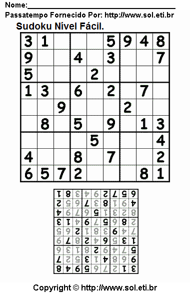 Sudoku Para Imprimir Com Respostas 82