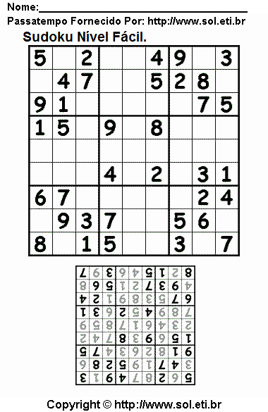 Sudoku Para Imprimir Com Respostas 84