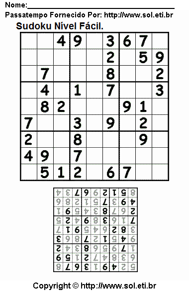Sudoku Para Imprimir Com Respostas 86