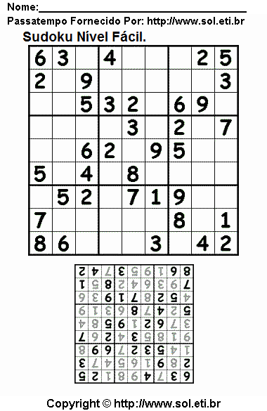 Sudoku Para Imprimir Com Respostas 89
