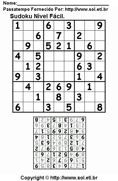 Sudoku Para Imprimir Com Respostas 91
