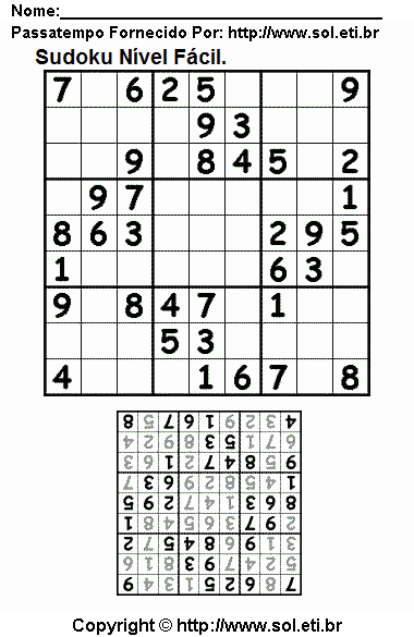 Sudoku Para Imprimir Com Respostas 95