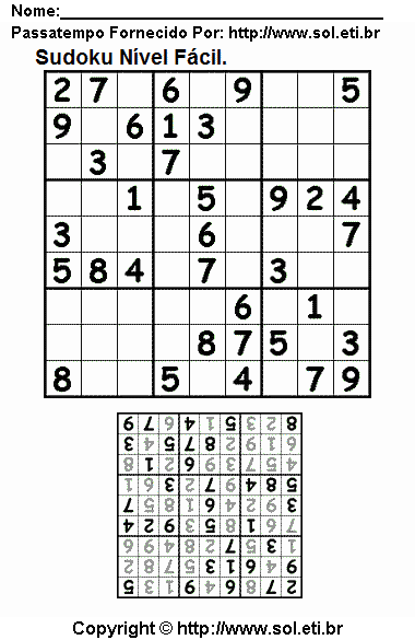 Atividades de Sudoku para 5º Ano –