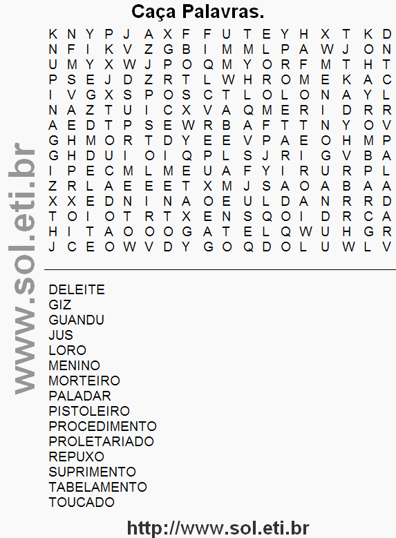 Caça Palavras Para Imprimir. Teste Seu Raciocínio Com Nosso Passatempo  Grátis. Passatemo Nº 19.