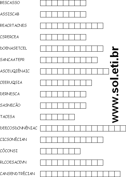 Passatempo Com Letras Embaralhadas 4