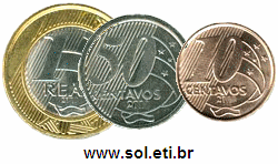 Moedas Totalizando 1 Real e 60 Centavos