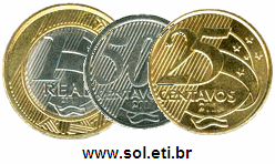 Moedas Totalizando 1 Real e 75 Centavos