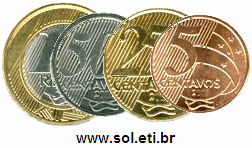 Moedas Totalizando 1 Real e 80 Centavos